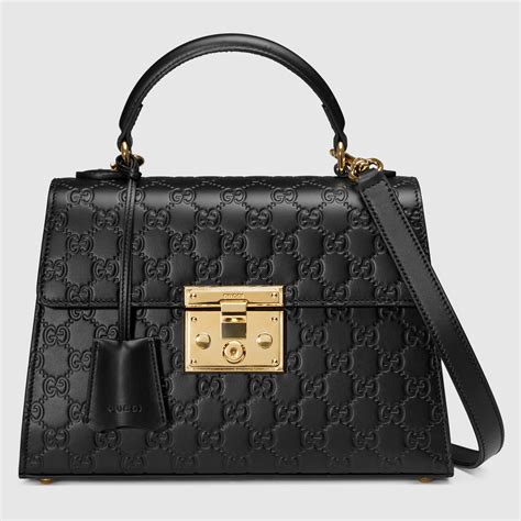 padlock small gucci signature top handle bag|Gucci padlock shoulder bag medium.